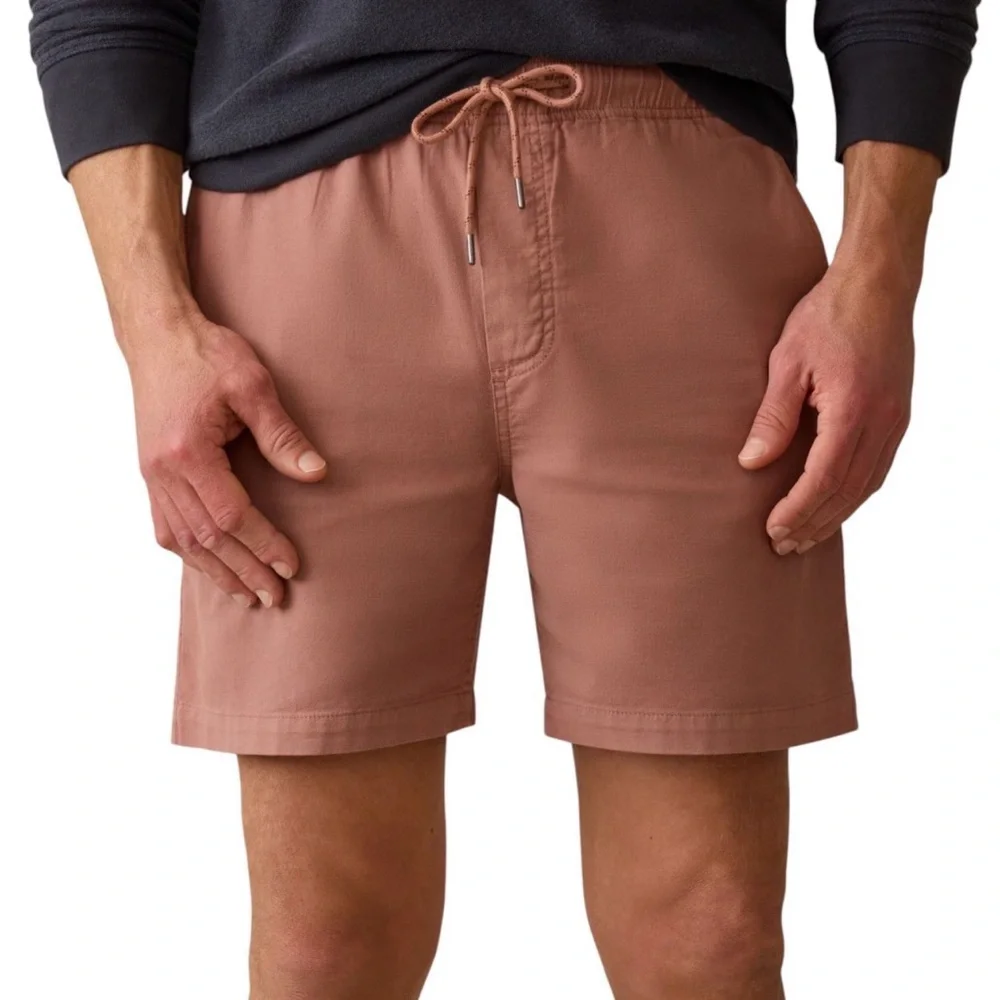 Faherty Essential Stretch Shorts Mens XL Extra Large Cedar Rose Comfort New